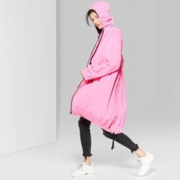 wild fable Jackets & Blazers - Wild Fable Pink Zip Up Long Windbreaker